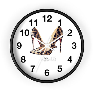 Fearless Confidence Coufeaux Leopard Heels  Wall clock - Fearless Confidence Coufeax™