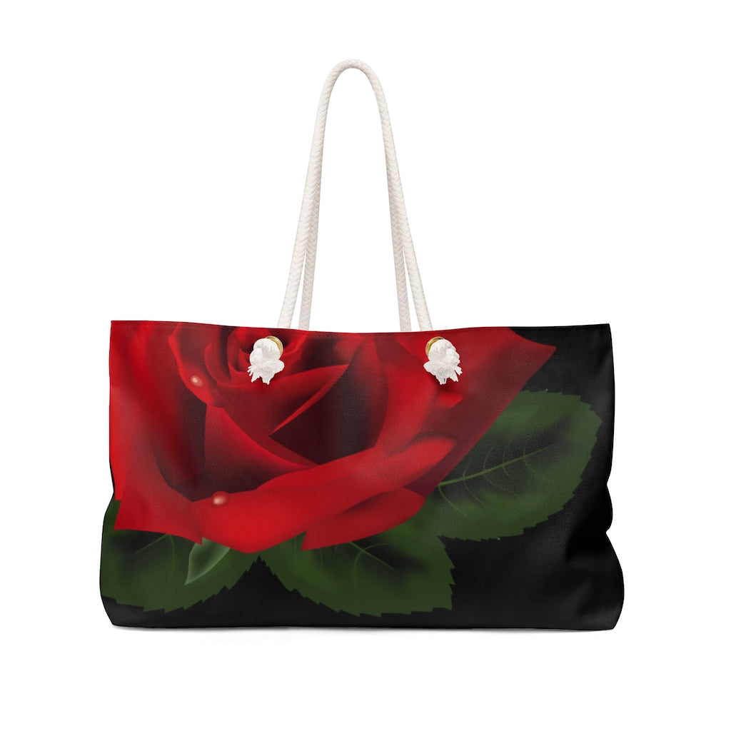 Girl Boss Black& Roses Weekender Bag - Fearless Confidence Coufeax™