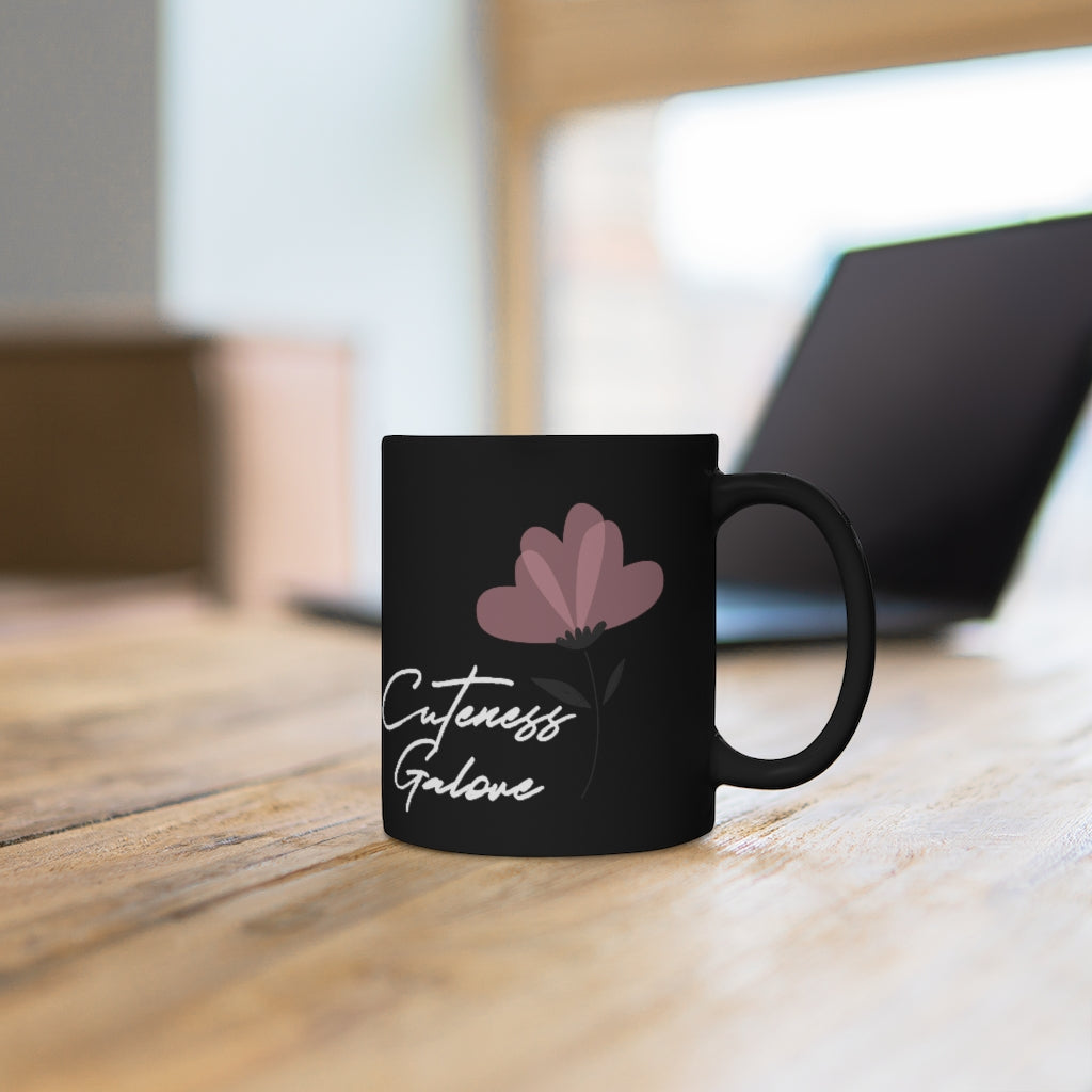 Cuteness Galore Black mug 11oz - Fearless Confidence Coufeax™