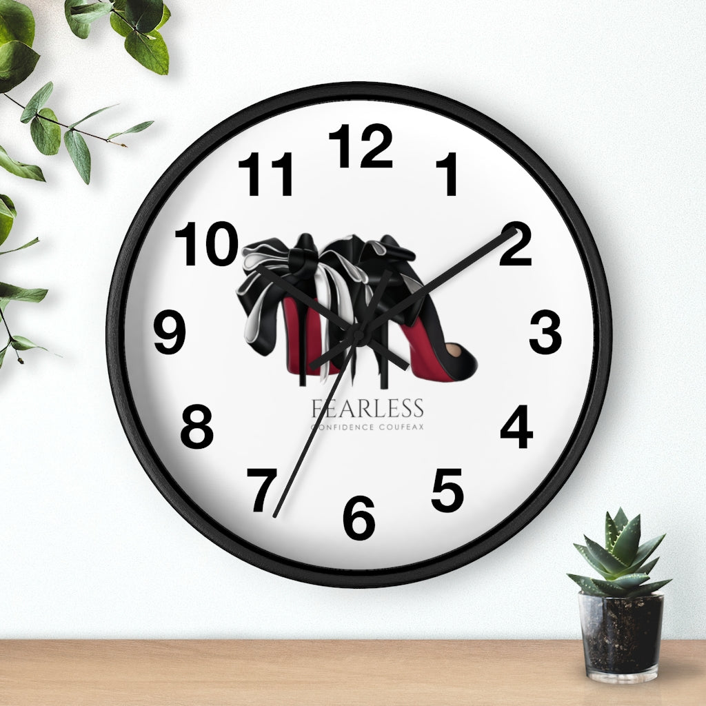 Fearless Confidence Coufeaux Heels & Ribbons Wall clock