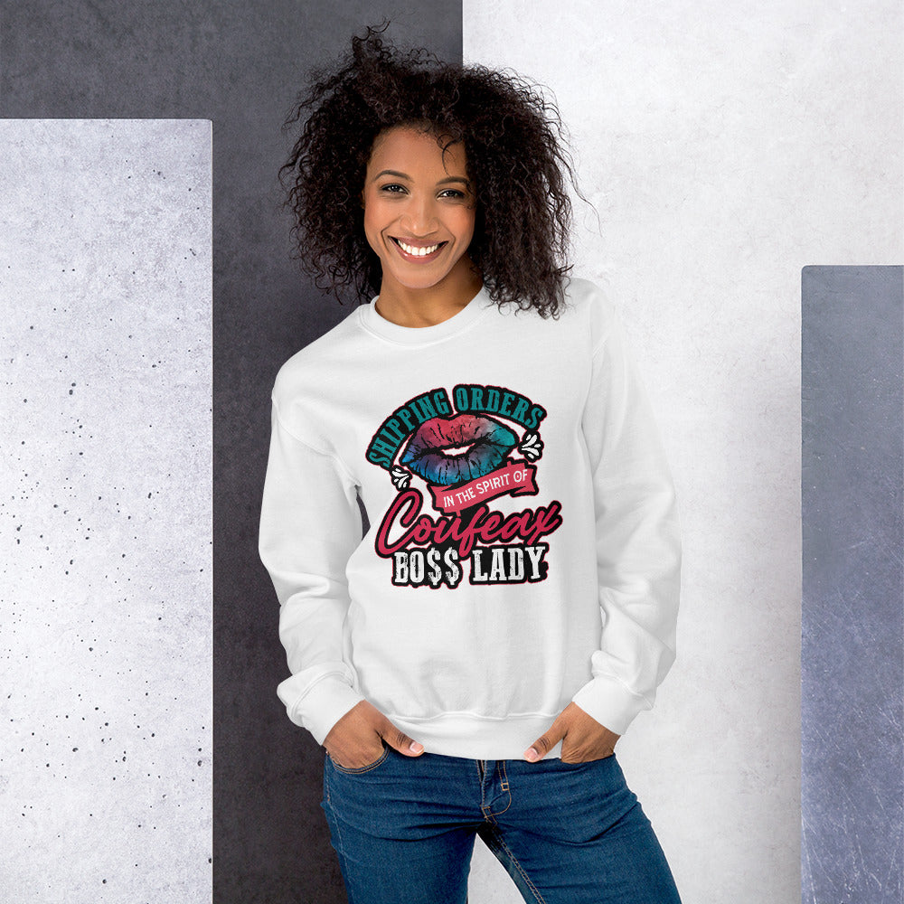 SHIPPING ORDERS IN THE SPIRIT OF COUFEAX BOSS LADY Sweatshirt - Fearless Confidence Coufeax™