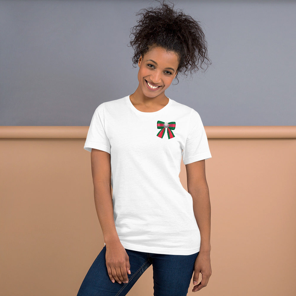 PEARL COLORBLOCK POCKET BOW T-Shirt - Fearless Confidence Coufeax™