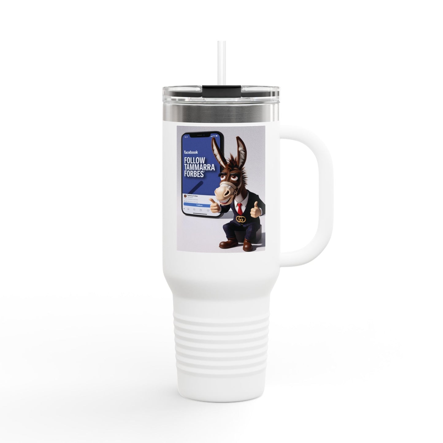 🔥 Tyrone™ 40 oz Travel Mug – "Who Gon Spill Me, Boo?" Edition, Insulated 40oz - Fearless Confidence Coufeax™