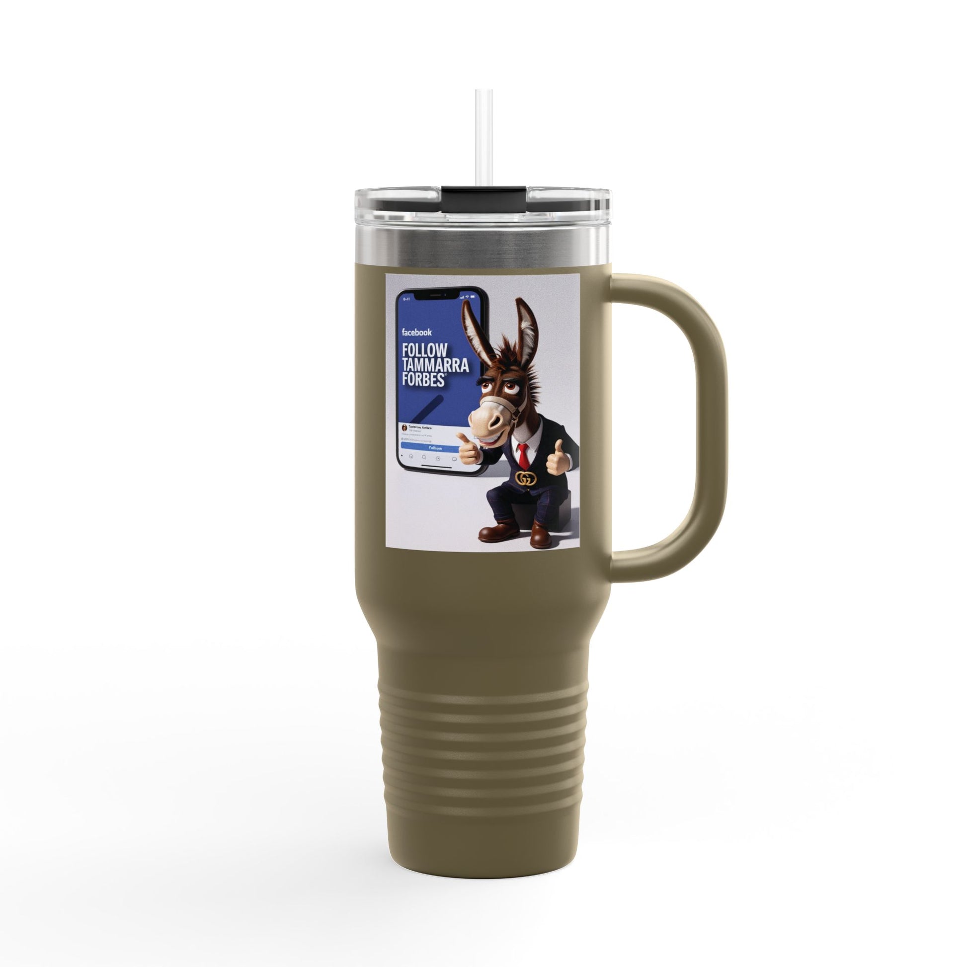 🔥 Tyrone™ 40 oz Travel Mug – "Who Gon Spill Me, Boo?" Edition, Insulated 40oz - Fearless Confidence Coufeax™