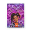 Purple Mermaid Scales & African American Girl Hardcover Journal - Fearless Confidence Coufeax™