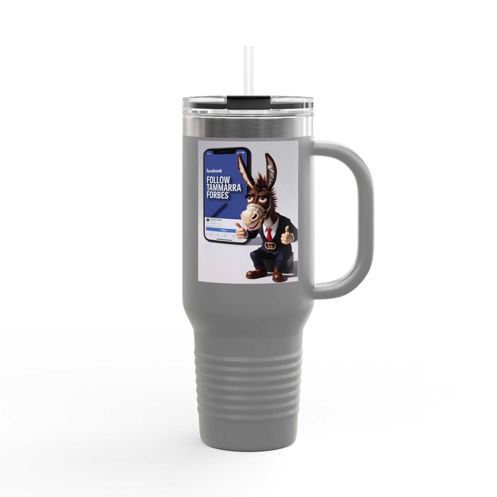 🔥 Tyrone™ 40 oz Travel Mug – "Who Gon Spill Me, Boo?" Edition, Insulated 40oz - Fearless Confidence Coufeax™