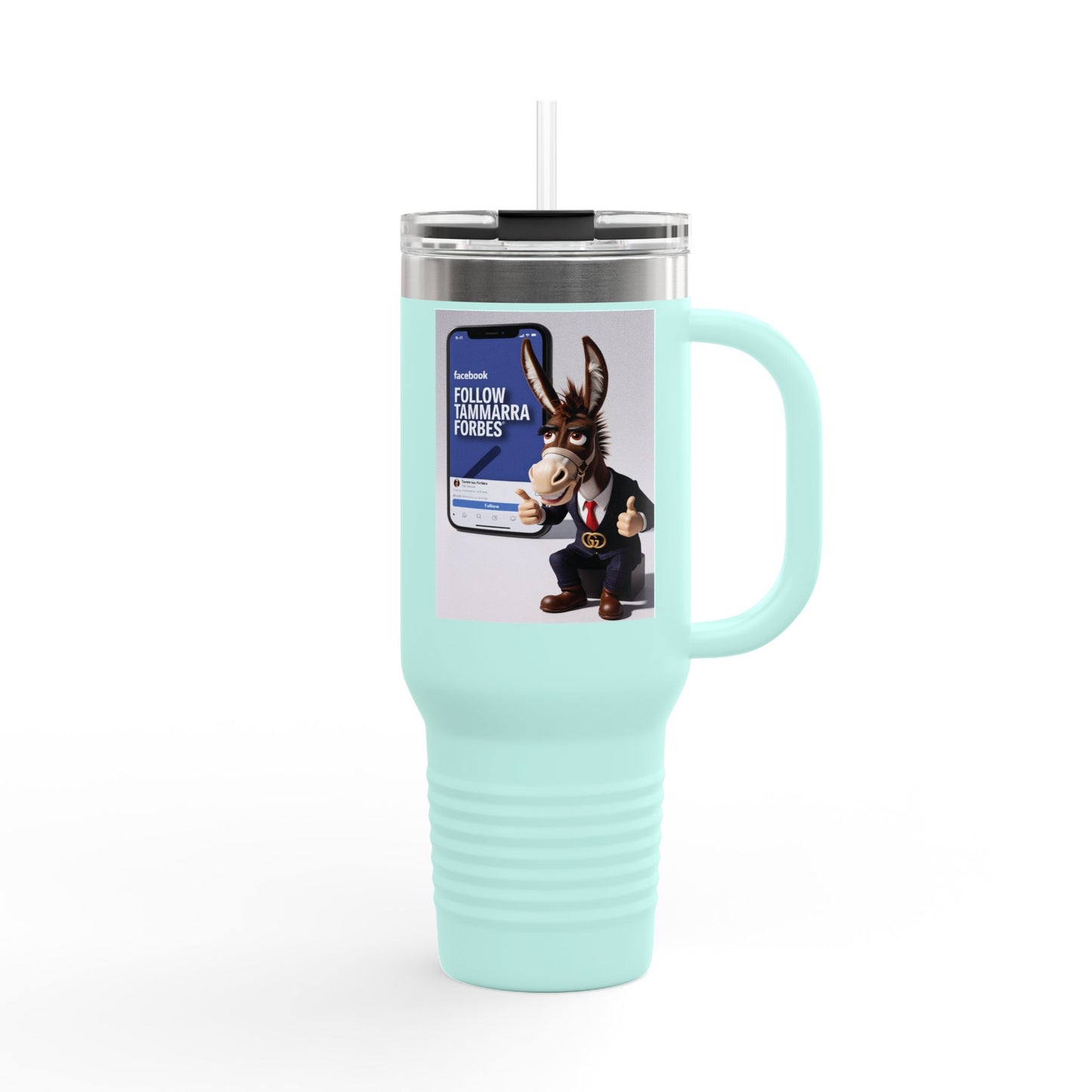 🔥 Tyrone™ 40 oz Travel Mug – "Who Gon Spill Me, Boo?" Edition, Insulated 40oz - Fearless Confidence Coufeax™