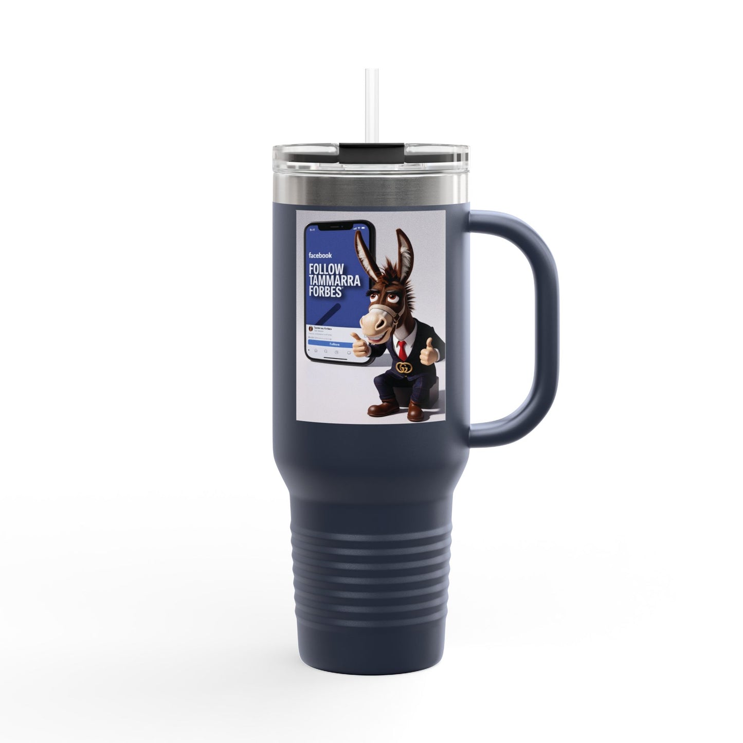 🔥 Tyrone™ 40 oz Travel Mug – "Who Gon Spill Me, Boo?" Edition, Insulated 40oz - Fearless Confidence Coufeax™