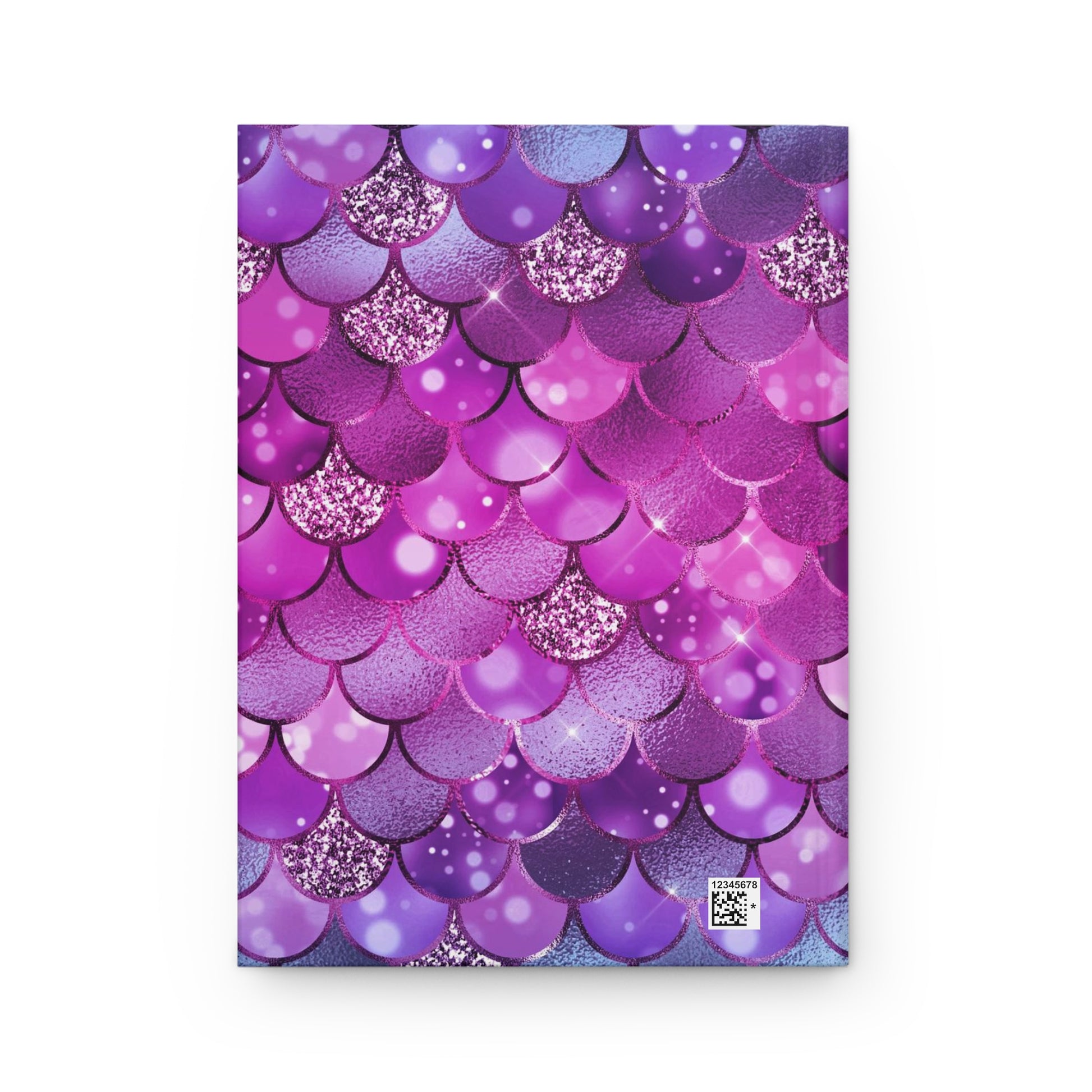 Purple Mermaid Scales & African American Girl Hardcover Journal - Fearless Confidence Coufeax™