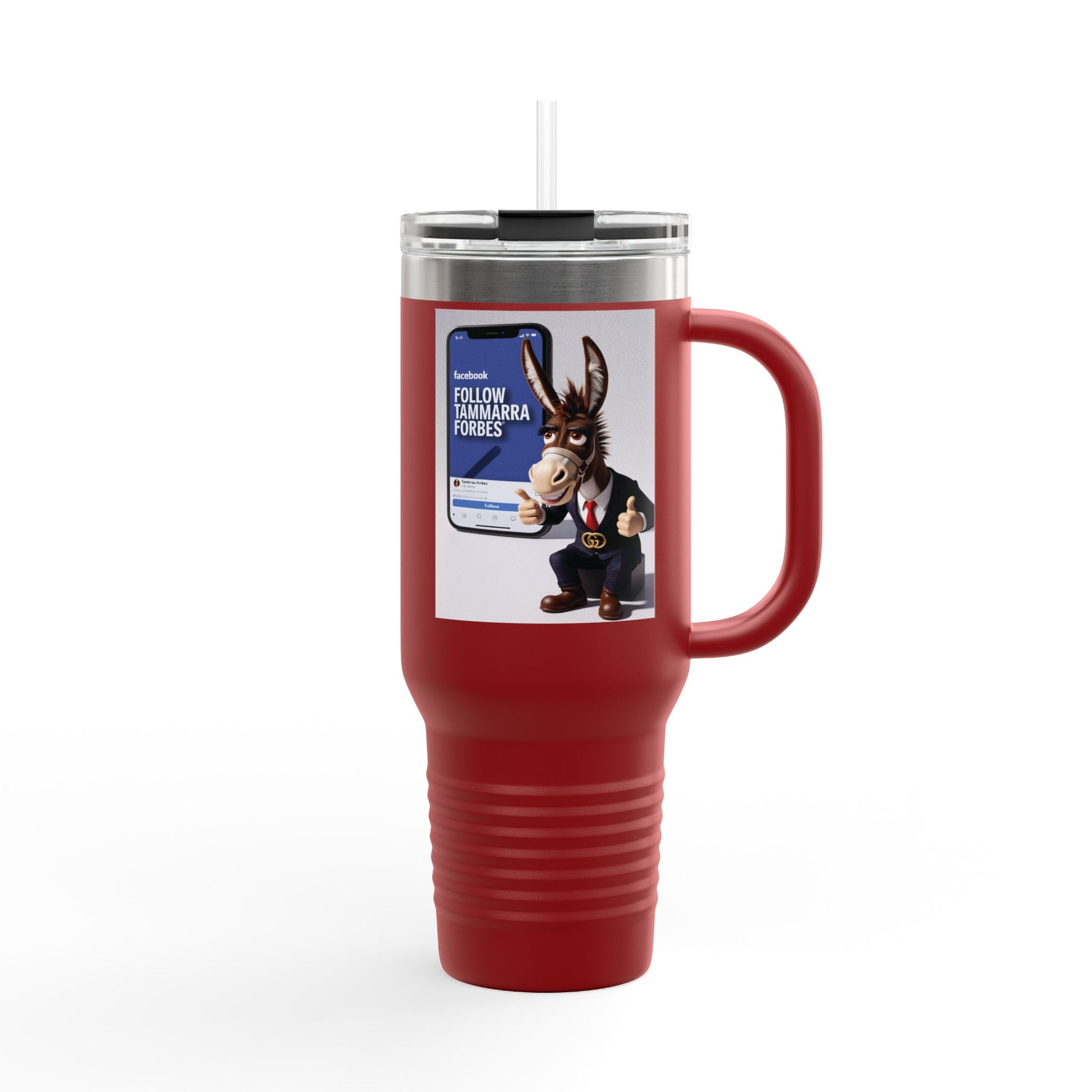 🔥 Tyrone™ 40 oz Travel Mug – "Who Gon Spill Me, Boo?" Edition, Insulated 40oz - Fearless Confidence Coufeax™