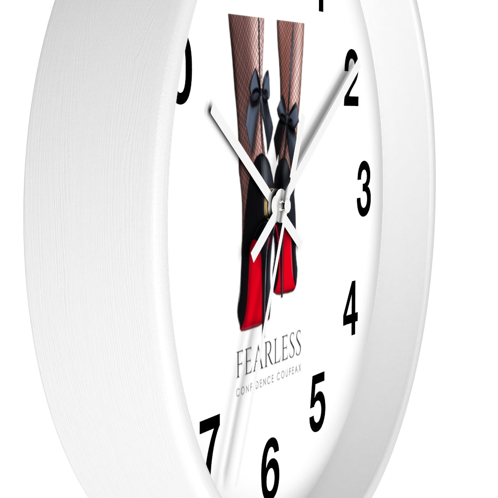 Fearless Confidence Coufeaux Red Bottoms & Bow Wall clock - Fearless Confidence Coufeax™