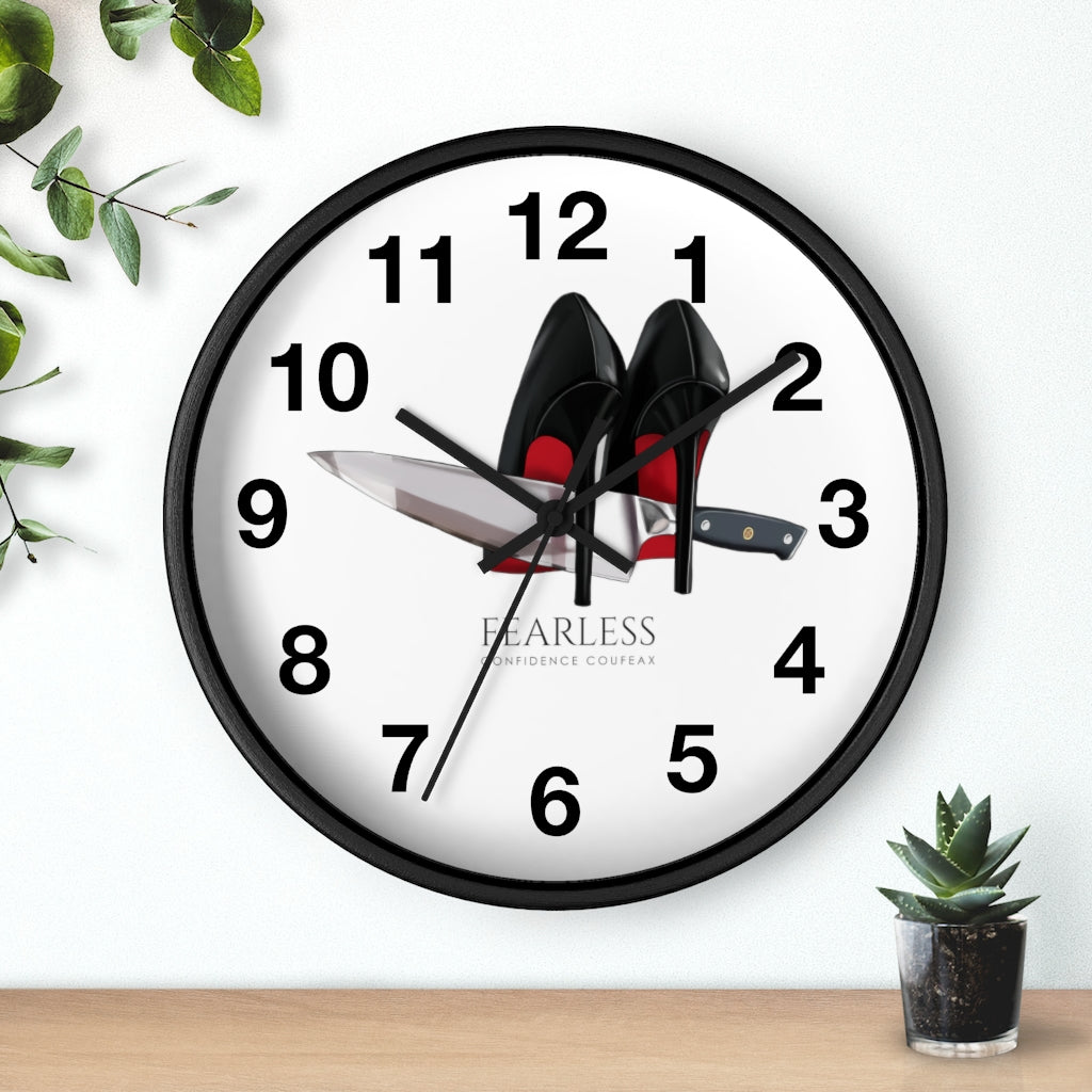 Fearless Confidence Coufeaux Heels & Kitchen Knife Wall clock - Fearless Confidence Coufeax™