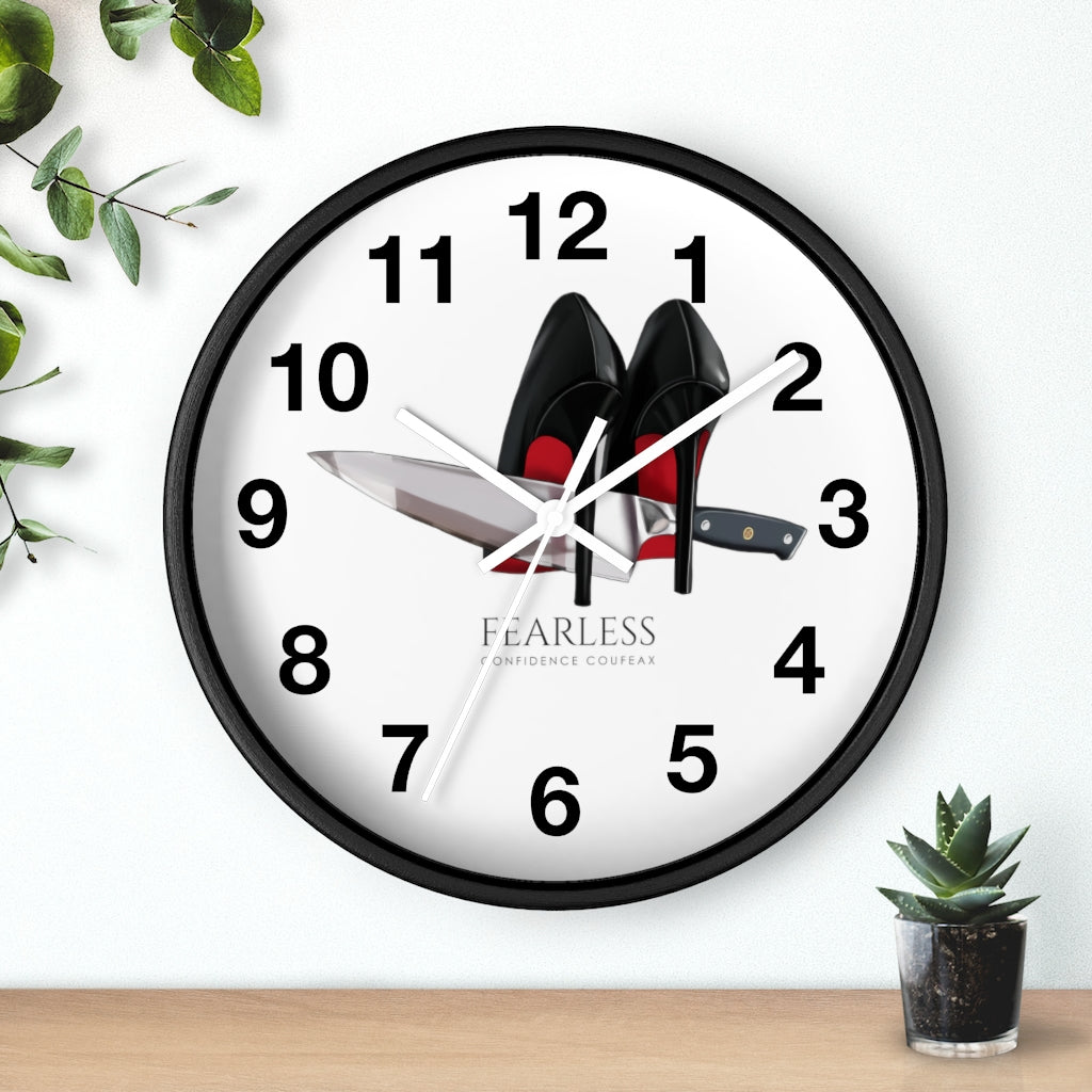 Fearless Confidence Coufeaux Heels & Kitchen Knife Wall clock - Fearless Confidence Coufeax™