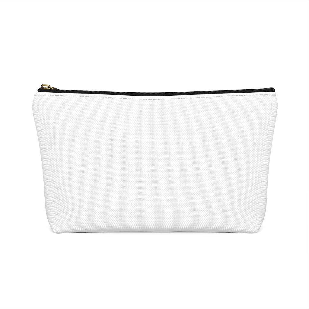 Whit & Gold Boss Lady  Makeup & Accessory Pouch w T-bottom - Fearless Confidence Coufeax™