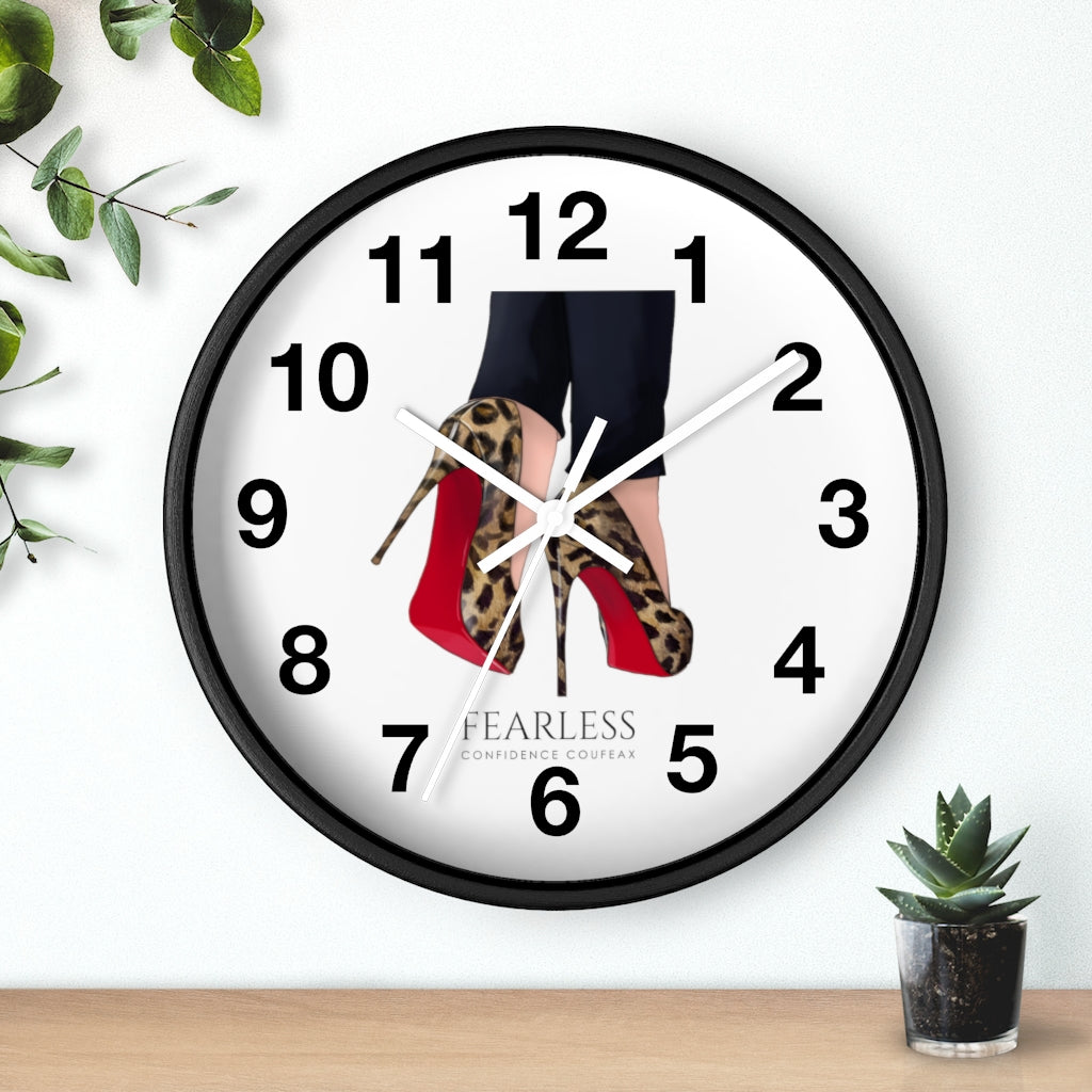 Fearless Confidence Coufeaux  Leopard High Heels  Wall clock - Fearless Confidence Coufeax™