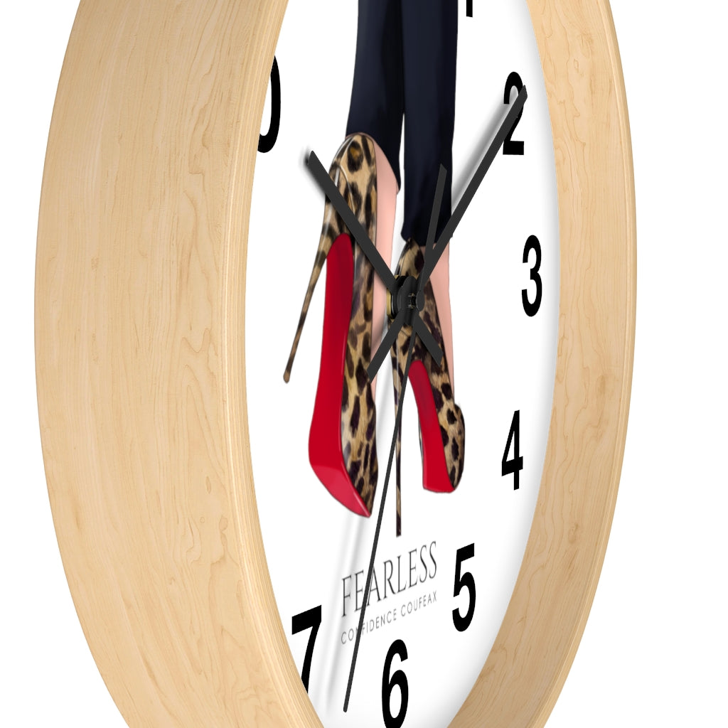 Fearless Confidence Coufeaux  Leopard High Heels  Wall clock - Fearless Confidence Coufeax™