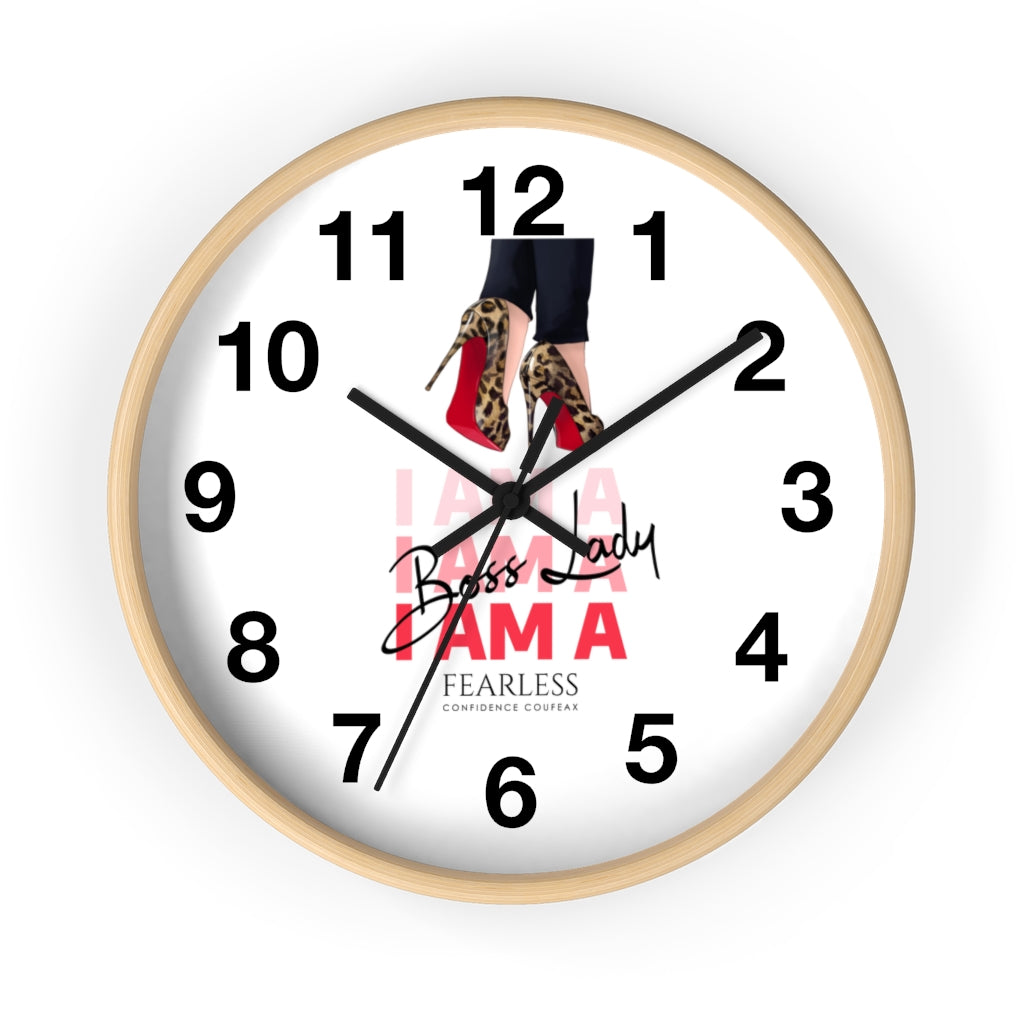 I'm A Boss Lady  Fearless Confidence Coufeaux  Wall clock - Fearless Confidence Coufeax™