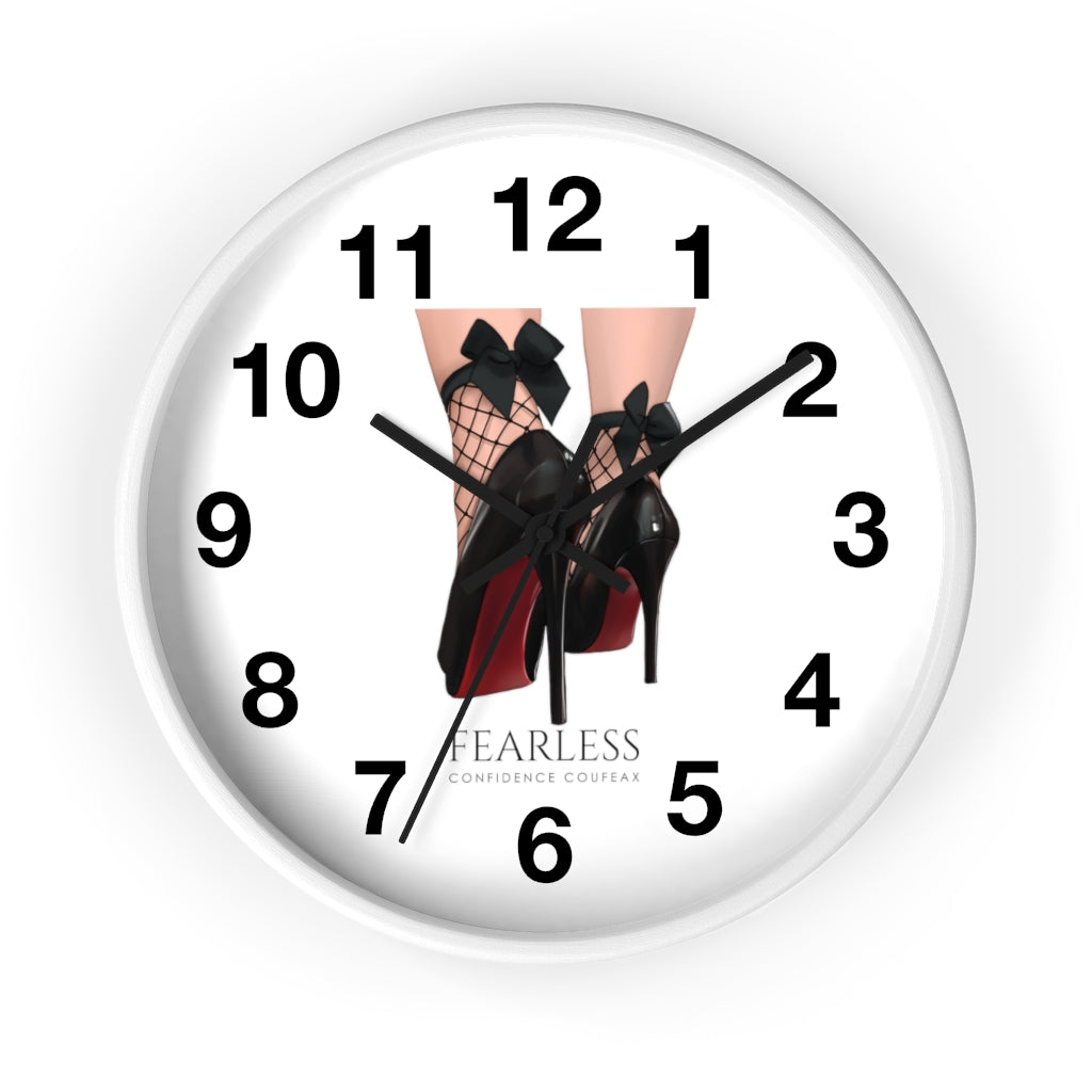 Fearless Confidence Coufeaux Heels & Stockings & Bow Wall clock - Fearless Confidence Coufeax™