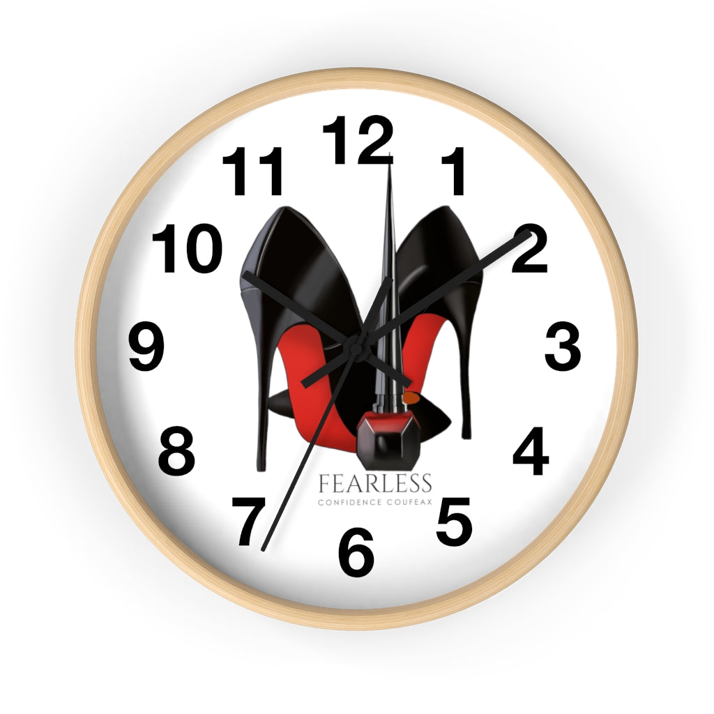 Fearless Confidence Coufeaux Nail Polish & High Heels  Wall clock - Fearless Confidence Coufeax™