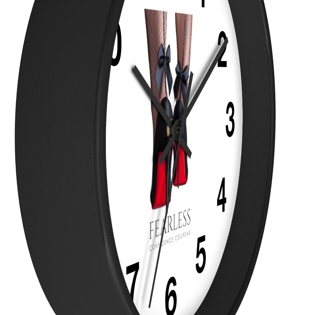 Fearless Confidence Coufeaux Red Bottoms & Bow Wall clock - Fearless Confidence Coufeax™