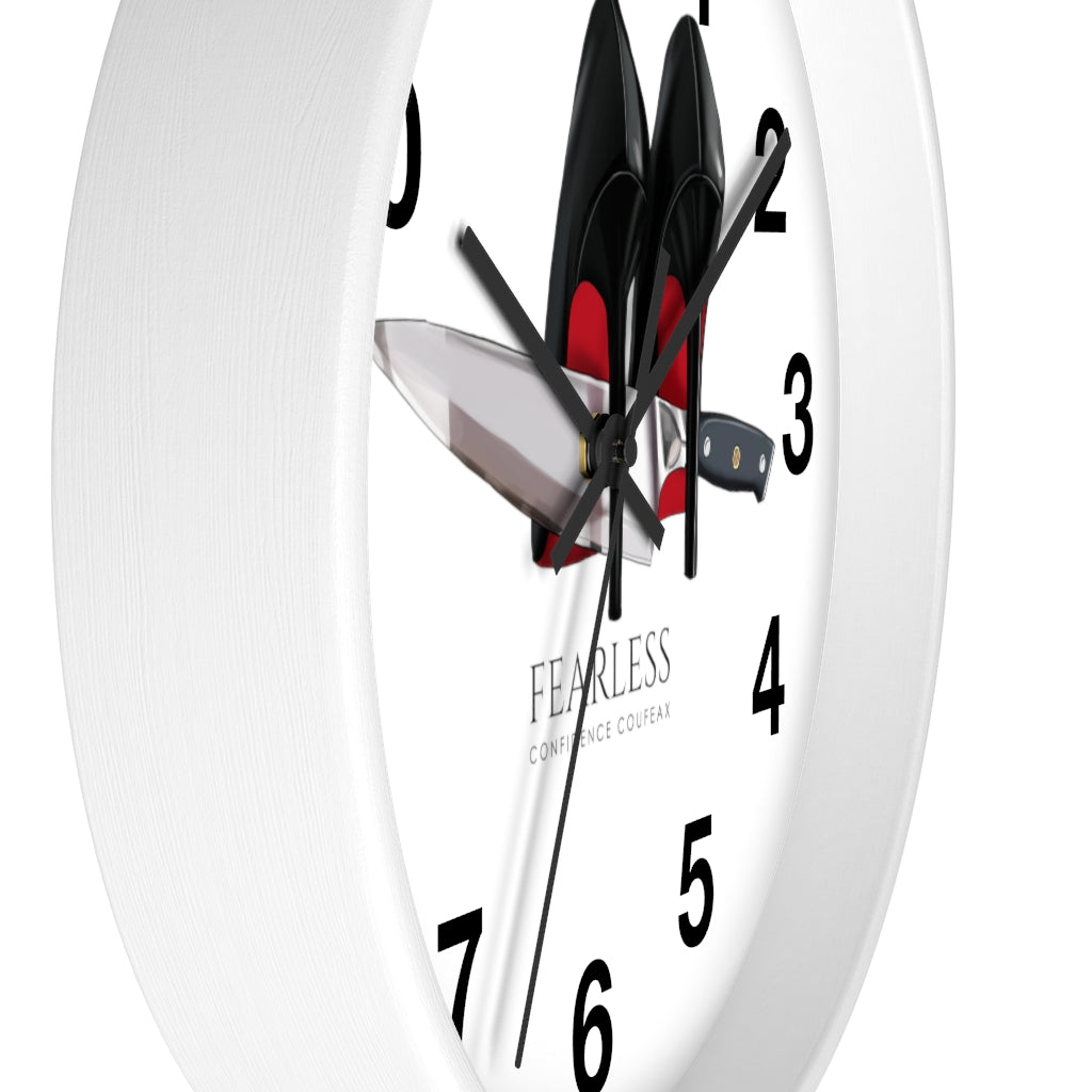 Fearless Confidence Coufeaux Heels & Kitchen Knife Wall clock - Fearless Confidence Coufeax™