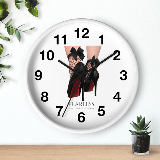 Fearless Confidence Coufeaux Heels & Stockings & Bow Wall clock - Fearless Confidence Coufeax™