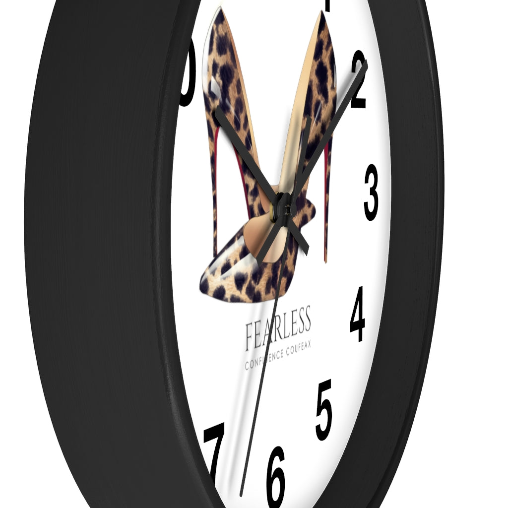 Fearless Confidence Coufeaux Leopard Heels  Wall clock - Fearless Confidence Coufeax™