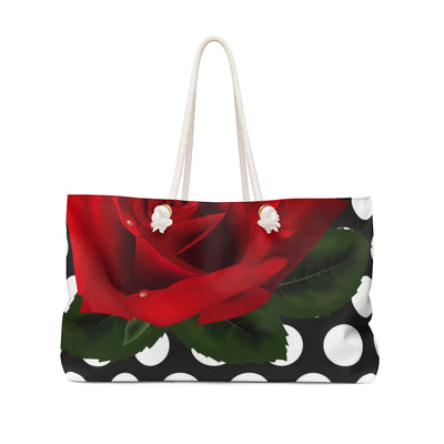 Roses & Large Polka Dots Weekender Bag - Fearless Confidence Coufeax™