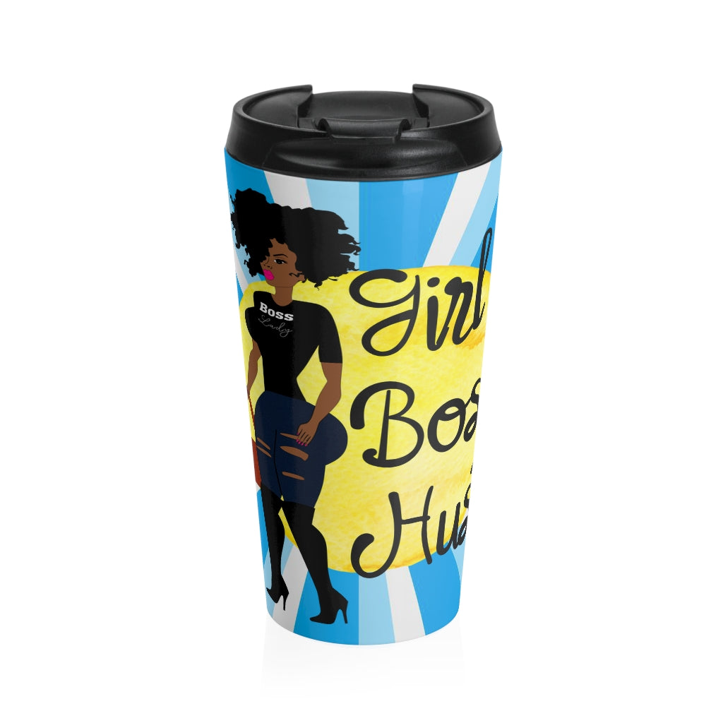 Girl Boss Hustle GRACEBAY BEACH  TURQUOISE Stainless Steel Travel Mug - Fearless Confidence Coufeax™