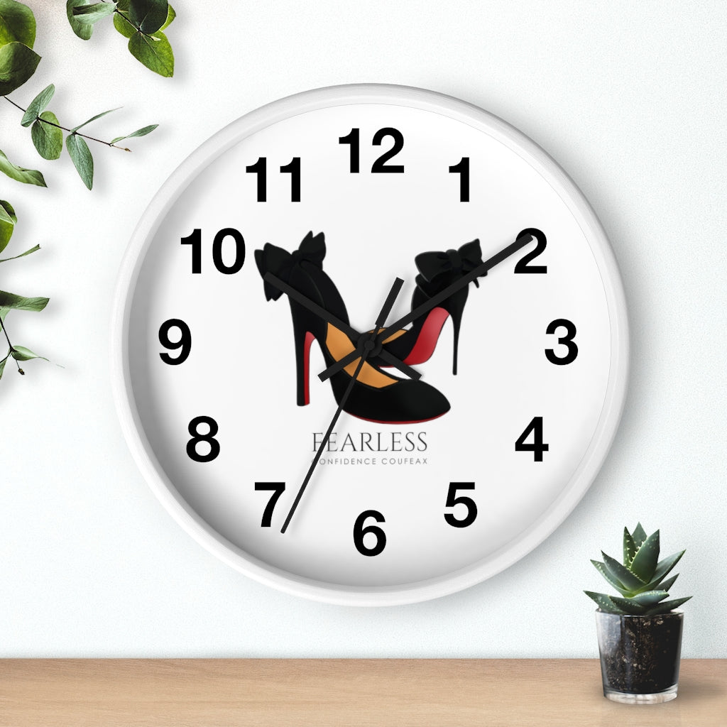 Fearless Confidence Coufeaux High Heels & Bows  Wall clock - Fearless Confidence Coufeax™