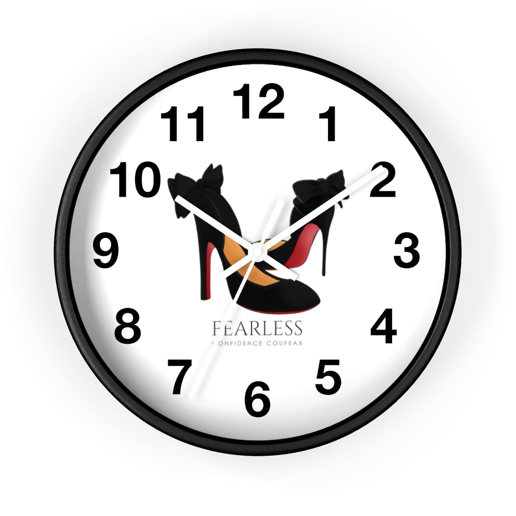 Fearless Confidence Coufeaux High Heels & Bows  Wall clock - Fearless Confidence Coufeax™