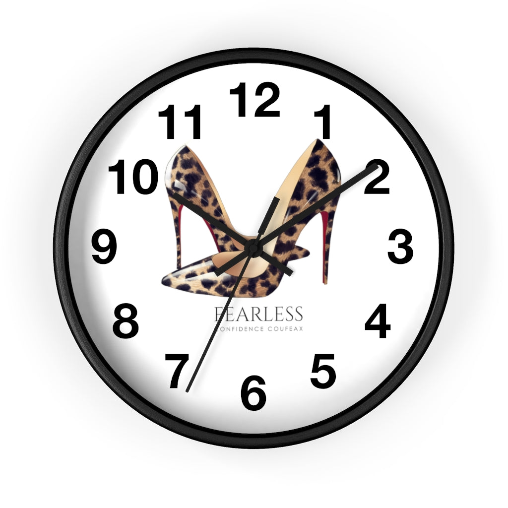 Fearless Confidence Coufeaux Leopard Heels  Wall clock - Fearless Confidence Coufeax™