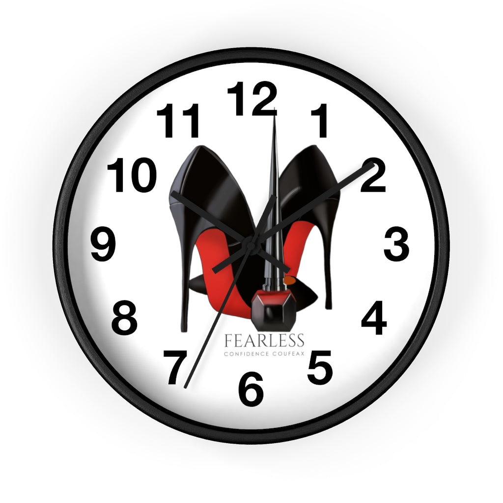 Fearless Confidence Coufeaux Nail Polish & High Heels  Wall clock - Fearless Confidence Coufeax™