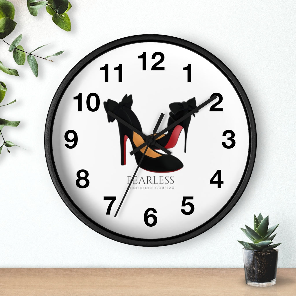 Fearless Confidence Coufeaux High Heels & Bows  Wall clock - Fearless Confidence Coufeax™