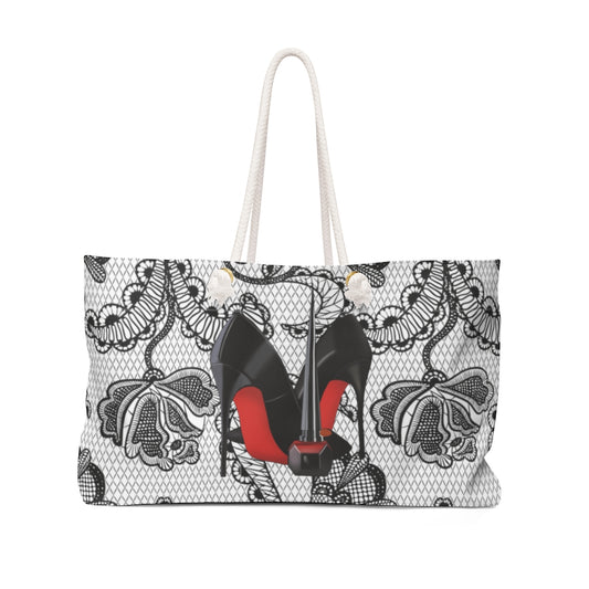 Lace Print Red Bottoms Tote Bag - Fearless Confidence Coufeax™