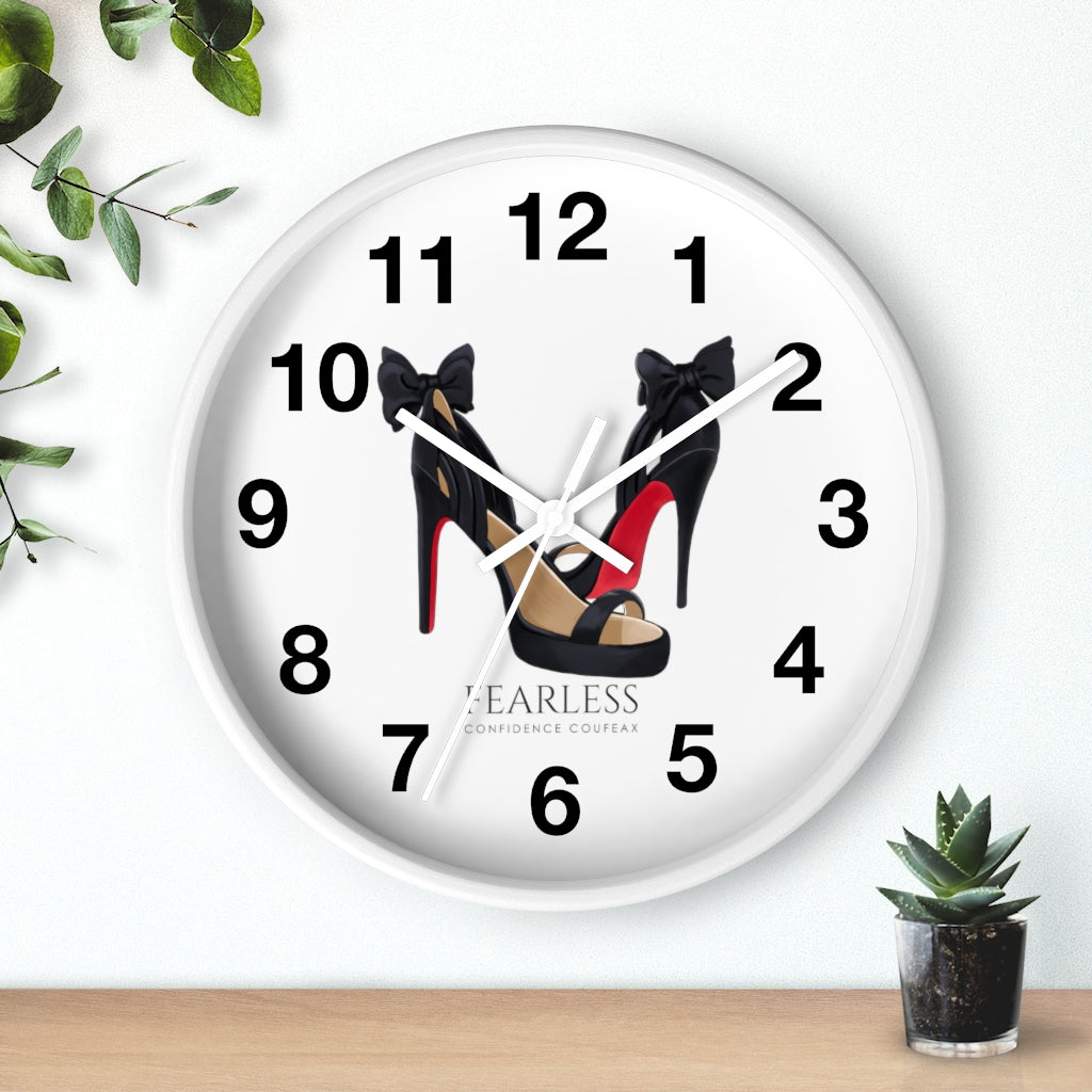 Fearless Confidence Coufeaux  Bows & Heels  Wall clock - Fearless Confidence Coufeax™