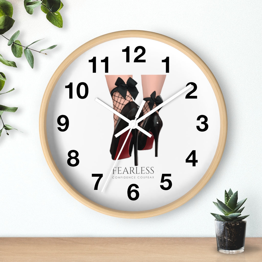 Fearless Confidence Coufeaux Heels & Stockings & Bow Wall clock - Fearless Confidence Coufeax™