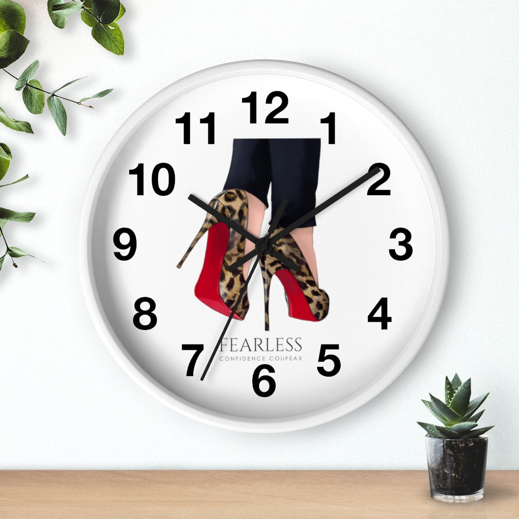 Fearless Confidence Coufeaux  Leopard High Heels  Wall clock - Fearless Confidence Coufeax™