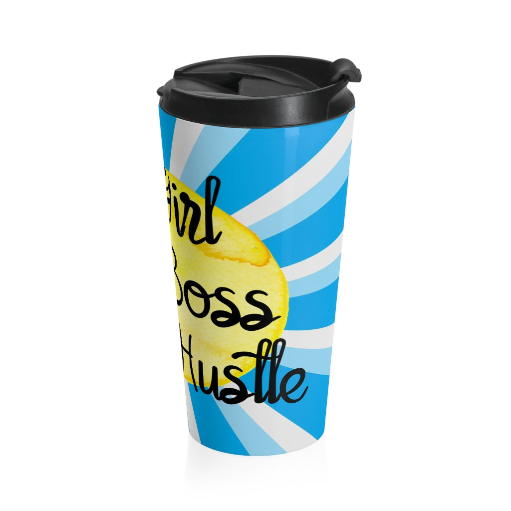 Girl Boss Hustle GRACEBAY BEACH  TURQUOISE Stainless Steel Travel Mug - Fearless Confidence Coufeax™