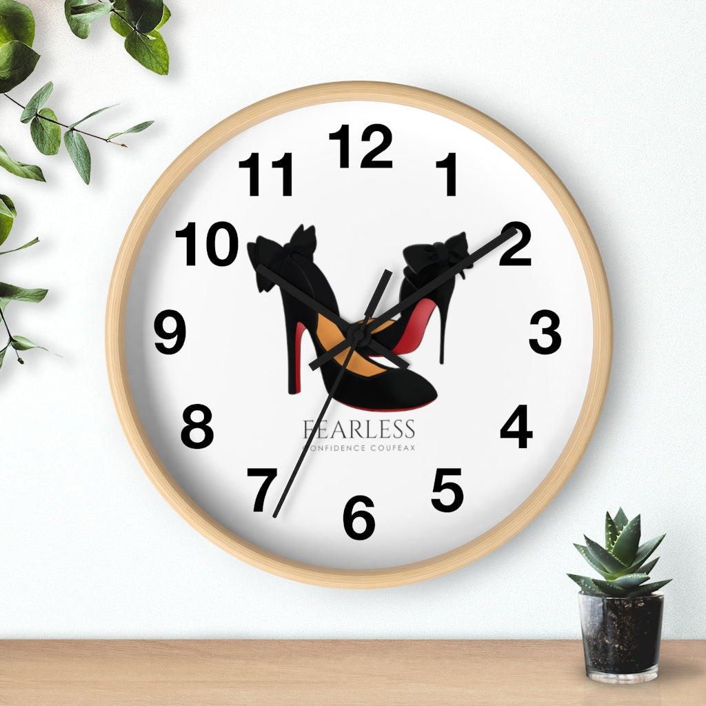 Fearless Confidence Coufeaux High Heels & Bows  Wall clock - Fearless Confidence Coufeax™