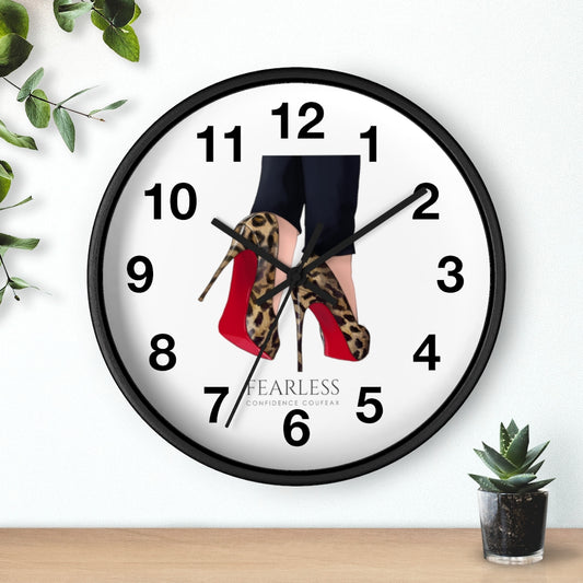 Fearless Confidence Coufeaux  Leopard High Heels  Wall clock - Fearless Confidence Coufeax™