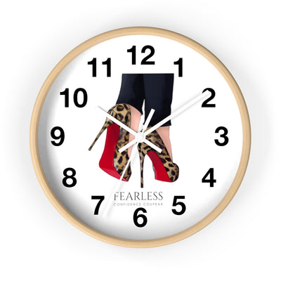 Fearless Confidence Coufeaux  Leopard High Heels  Wall clock - Fearless Confidence Coufeax™