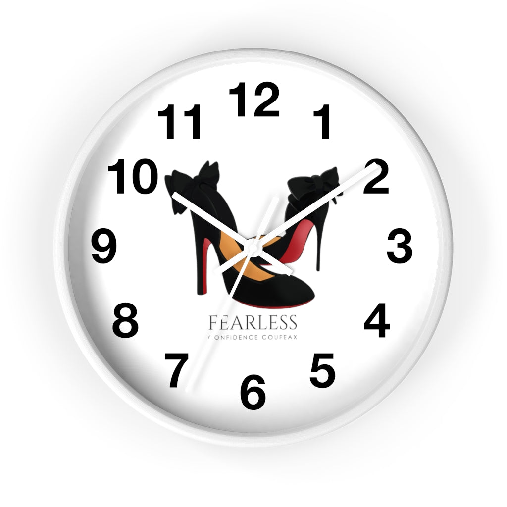 Fearless Confidence Coufeaux High Heels & Bows  Wall clock - Fearless Confidence Coufeax™