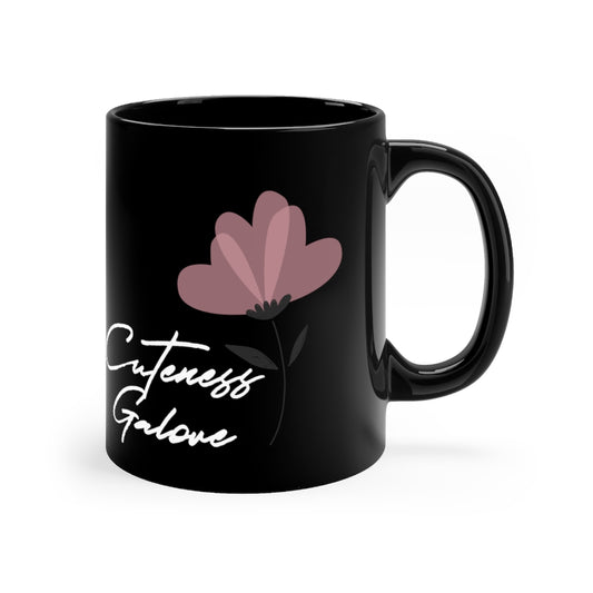 Cuteness Galore Black mug 11oz - Fearless Confidence Coufeax™