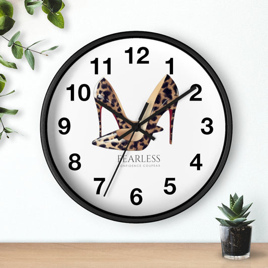 Fearless Confidence Coufeaux Leopard Heels  Wall clock - Fearless Confidence Coufeax™