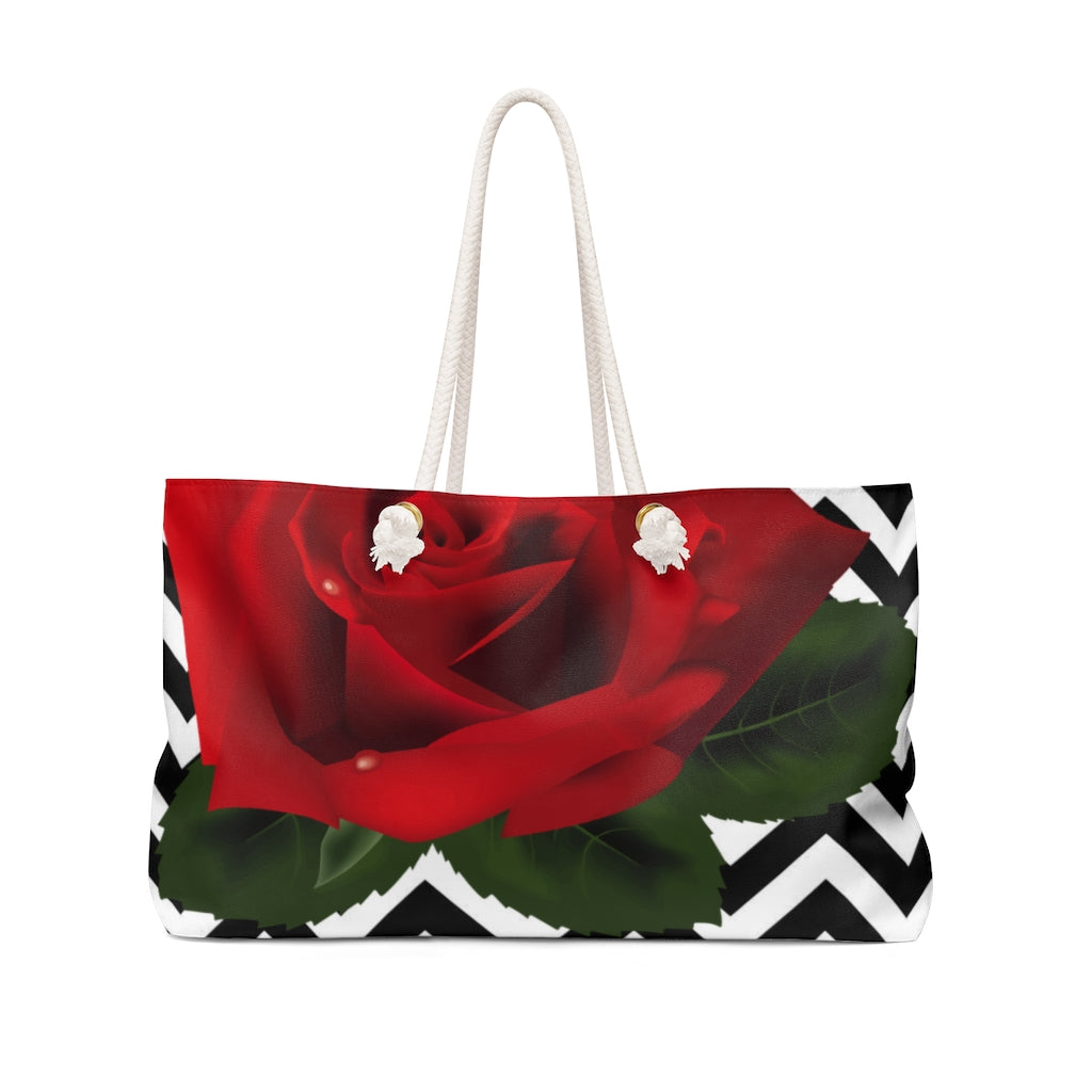 Girl Boss  Roses & Chevron Weekender Bag - Fearless Confidence Coufeax™