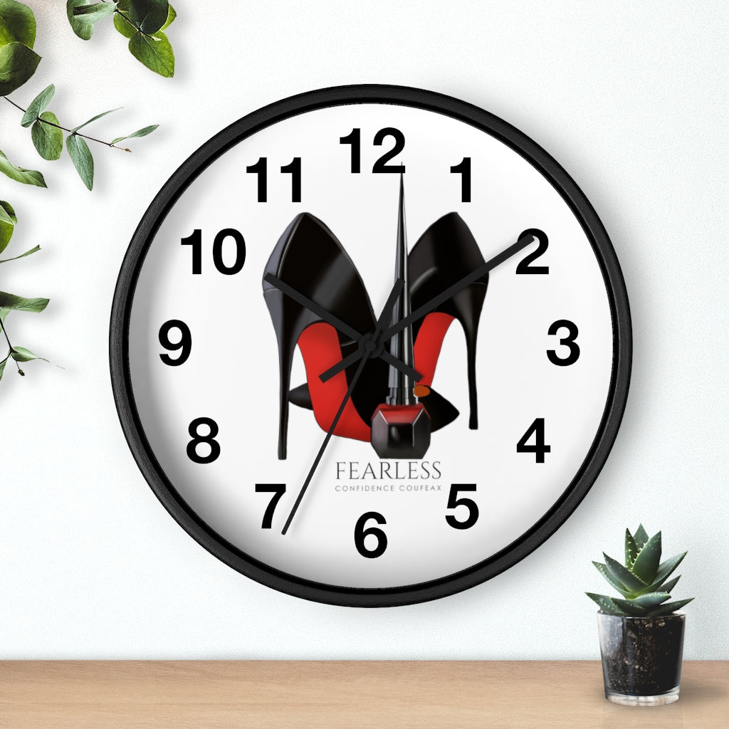 Fearless Confidence Coufeaux Nail Polish & High Heels  Wall clock - Fearless Confidence Coufeax™