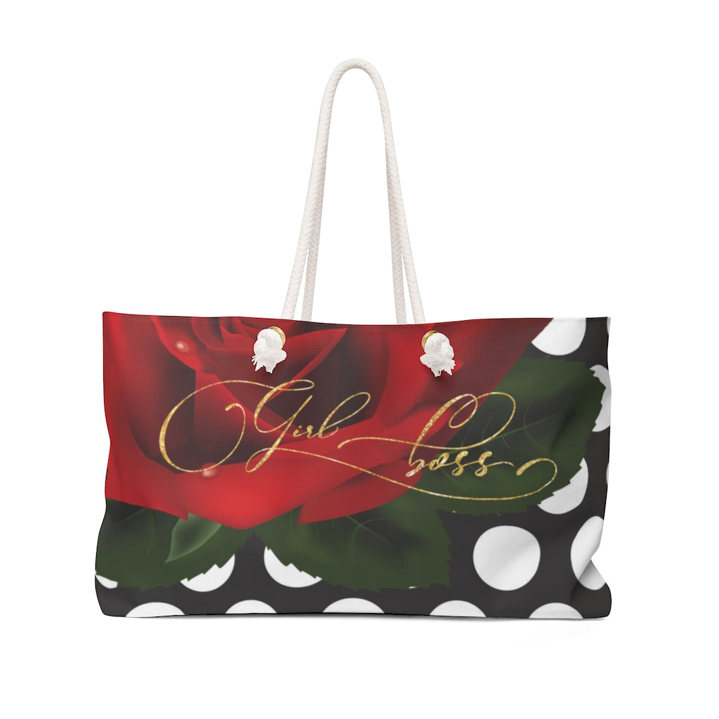 Roses & Large Polka Dots Weekender Bag - Fearless Confidence Coufeax™