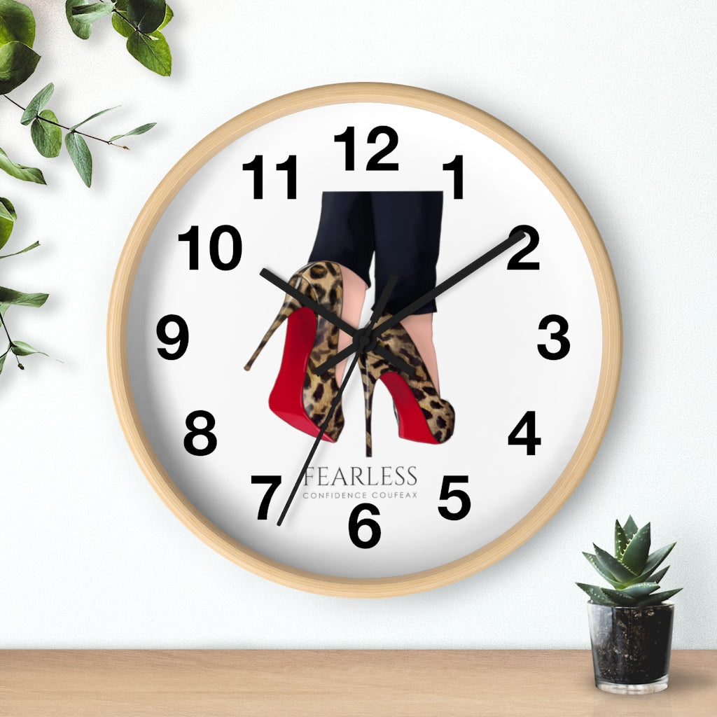 Fearless Confidence Coufeaux  Leopard High Heels  Wall clock - Fearless Confidence Coufeax™