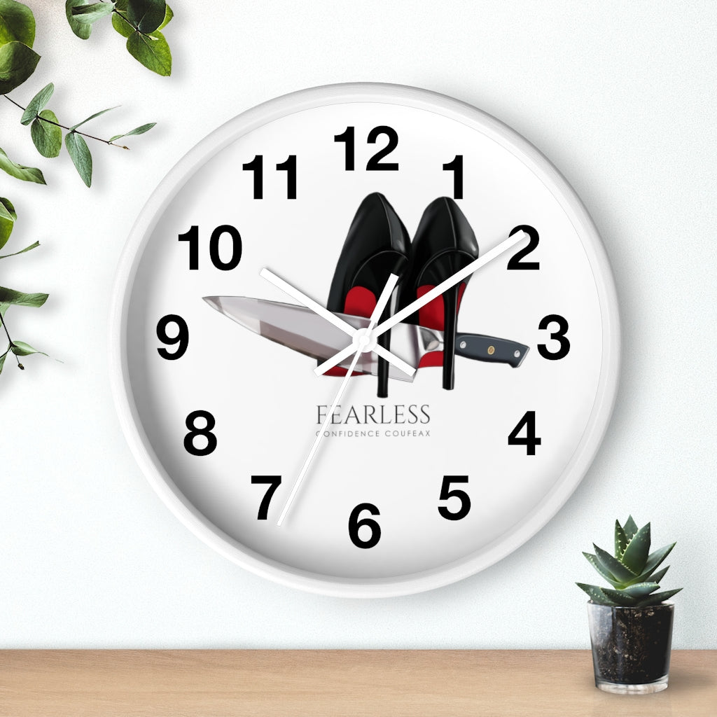 Fearless Confidence Coufeaux Heels & Kitchen Knife Wall clock - Fearless Confidence Coufeax™